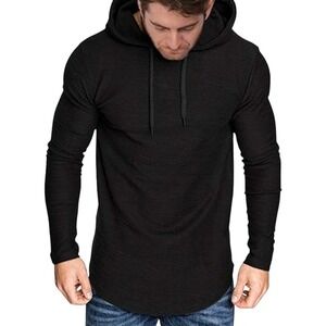Mens Casual Long‎ Sleeve Hoodie Lightweight Pullover Hooded Sweatshirt NWT